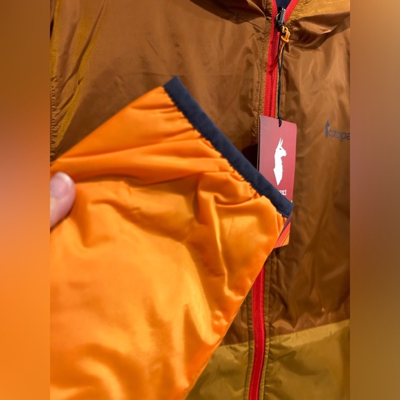 Cotopaxi Men's Medium Teca Cálido Hooded Jacket Yeehaw Brown Blue NWT Insulated - Picture 4 of 8